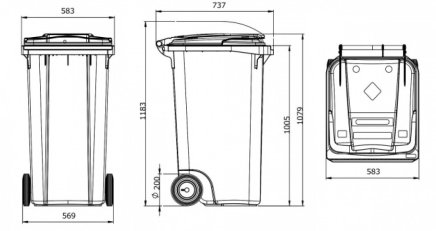 Müllgroßbehälter MGB 240 - 9