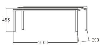 Garderobenbank A6280 - Breite 1000 mm - 2