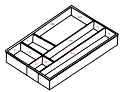 Schubladeneinsatz aus Kunststoff PIT 450 - 2