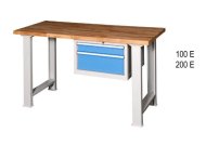 Werkbänke der B Reihe, B x H x T 1500 x 880-890 x 700-800 mm (6 Ausführungen) - 2