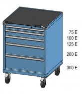 Werkstatt-Schubladenschrank, fahrbar ZBM 84-1 - 2