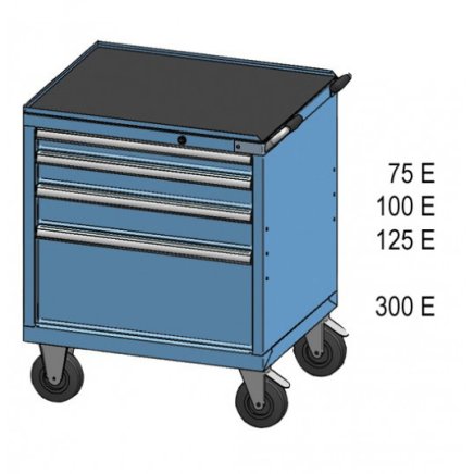 Werkstatt-Schubladenschrank, fahrbar ZDM 69-1 - 2