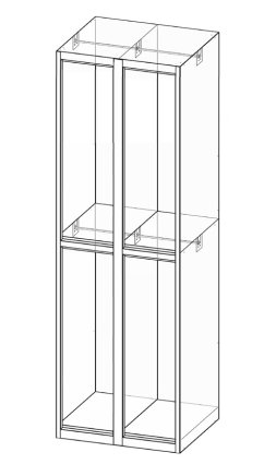 Garderobenschrank  XS64-18P - 5