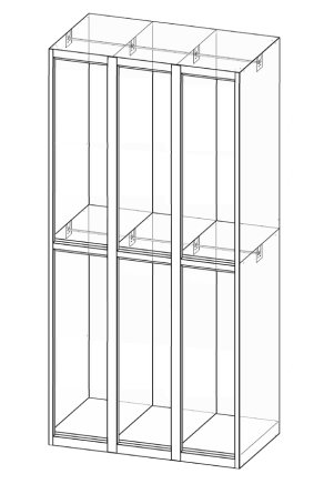 Garderobenschrank XS96-18P - 4