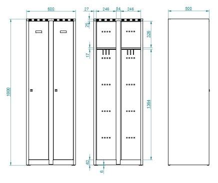 Garderobenschrank  A4238 - 8