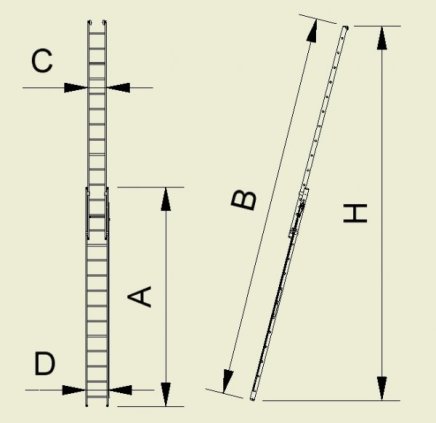 Seilzugleiter Eurostyl 7316, 2-teilig - 2