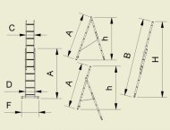 Mehrzweckleiter mit Anpassung für Treppen Eurostyl, 2-teilig (3 Modelle) - 2