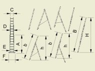 Mehrzweckleiter mit Anpassung für Treppen Eurostyl, 3-teilig (5 Modelle) - 2