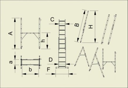 Arbeitsbühne mit Anpassung für Treppen 8507 - 2