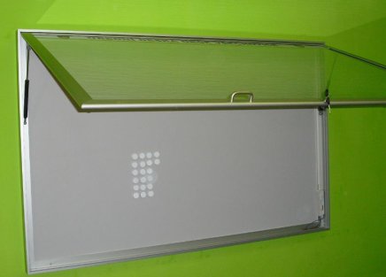 Infovitrine DL120, Tiefe 120 mm, einflügelig, beidseitig einsehbar, (7 Modelle) - 2