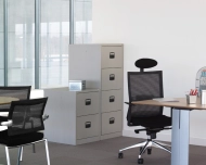 Bisley Schubladenschrank CC2H1A/FLS, 2 Schubläden - Einlegeboden mit Trennwänden - 4