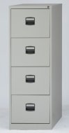 Bisley Schubladenschrank CC4H1A/FLS, 4 Schubläden - Einlegeboden mit Trennwänden - 4