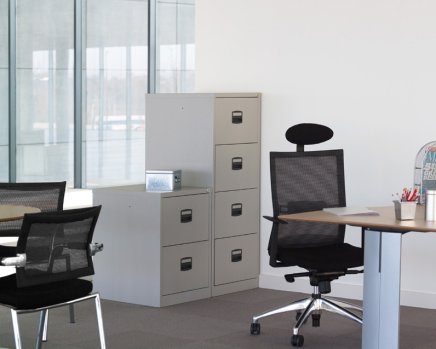 Bisley Schubladenschrank CC2H1A/FLS, 2 Schubläden - Einlegeboden mit Trennwänden - 4