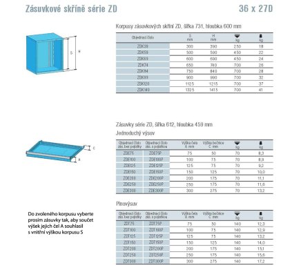 Schrankgehäuse ZDK69 - Höhe 690 mm - 2