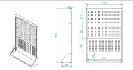 Lochplatten-Stellwand PSZ 12 A S1, einseitig - 5