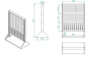 Lochplatten-Stellwand PSZ 22 A S1, beidseitig - 5
