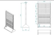 Lochplatten-Stellwand PSZ 23 A S1, beidseitig - 5