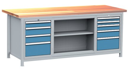Werkbank mit Container,  DPJ 204 - 1