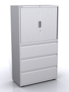 Kombischrank mit Rollladen und Schubladen SYC10/30T/3