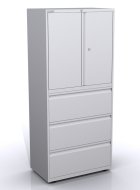 Kombischrank mit Flügeltüren und Schubladen SYC08/30D/3