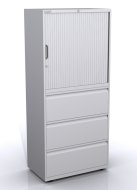 Kombischrank mit Rollladen und Schubladen SYC08/30T/3