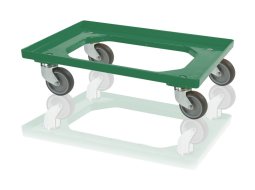 Rolluntersatz für Behälter - 4 Lenkrollen, grün