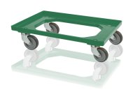 Rolluntersatz für Behälter - 4 Lenkrollen, grün - 1