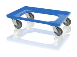 Rolluntersatz für Behälter - 4 Lenkrollen, blau
