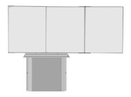 Triptych BBBBB mit Schiebegestell + Beamerhalterung für ultrakurze Distanz - 3