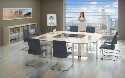 Viertelkugelförmiges Verbindungselement für Tische Stb Comfort der Tiefe 600 mm - 2