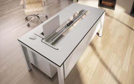Knieraumblende für Bürotische Stb Comfort der Breite 1400 mm - 4