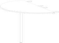 Halbkugelförmiges Verbindungselement für Tische Stb Comfort der Tiefe 600 mm - 1