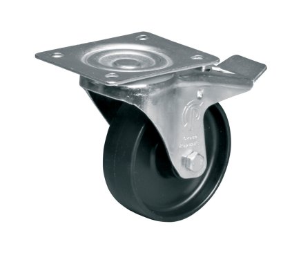PP-Lenkrolle mit Feststeller, Durchmesser 100 mm - 1