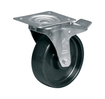 PP-Lenkrolle mit Feststeller, Durchmesser 125 mm - 1