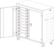 Laptop-Schrank, mobil WNL 310+ - 7