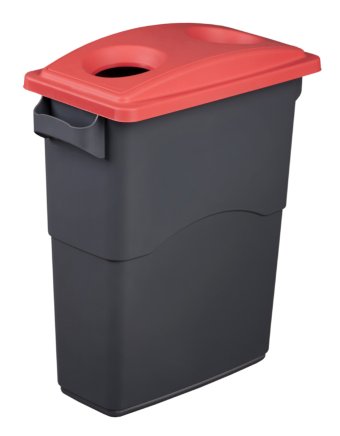 Deckel für Mülltrennbehälter EcoSort - Farbe Rot - 1