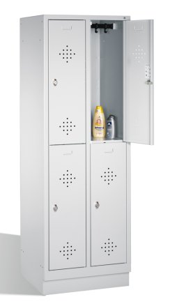 Garderobenschrank CP 8320-20, doppelstöckig, mit Sockel - 1
