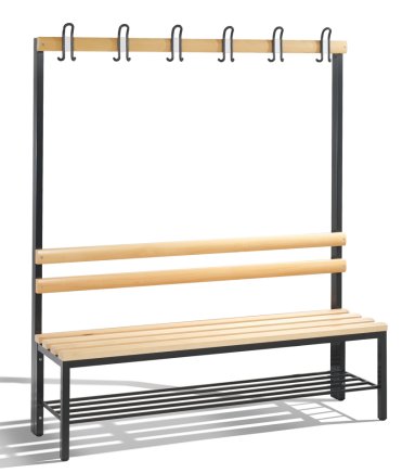 Garderobenbank CP 8051-110, mit Schuhrost, Breite 1500 mm - 1