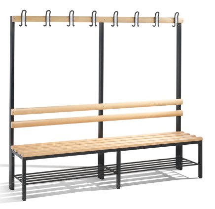 Garderobenbank CP 8052-110 mit Schuhrost, Breite 1960 mm - 1