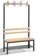 Garderobenbank CP 8050-110, mit Schuhrost, Breite 1000 mm