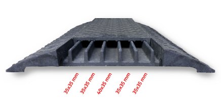 Kabelbrücke mit Deckel,  270, 271B, Farbe schwarz/gelb - 6