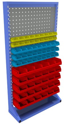 Lochplatten-Stellwand mit Ausstattung  PSZ_13_A_VAR_2 - 1
