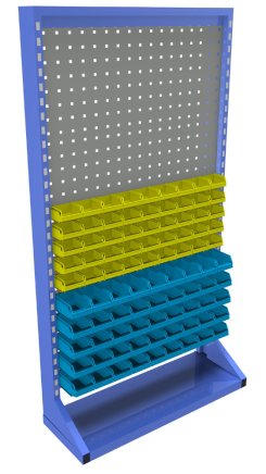 Lochplatten-Stellwand mit Ausstattung  PSZ_13_A_VAR_4 - 1