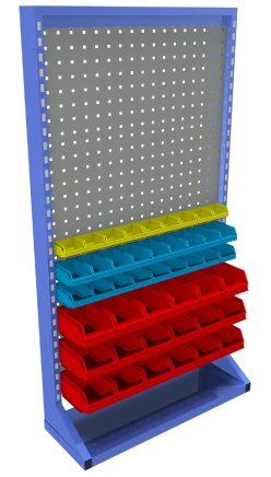 Lochplatten-Stellwand mit Ausstattung  PSZ_13_A_VAR_6 - 1