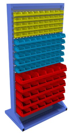 Stellwand mit Sichtlagerkästen, PSZ_23_A_VAR_3 - 1