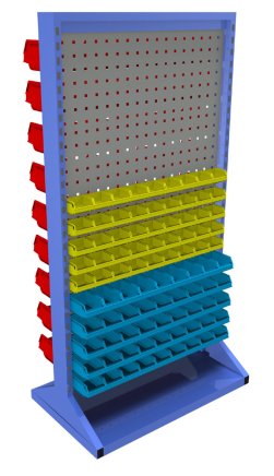 Stellwand mit Sichtlagerkästen, PSZ_23_A_VAR_4 - 1