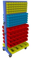 Stellwand mit Sichtlagerkästen, mobil (6 Modelle)