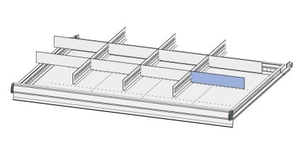 Quere Einteilung (glatt) für POLAK Schubladen 150 mm - 4
