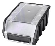 Sichtlagerkästen Ergobox 2 Plus, mit Deckel, Farbe schwarz - 1