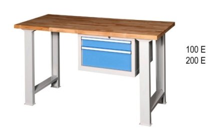 Werkbänke der B Reihe, B x H x T 2000 x 880-890 x 700-800 mm (6 Ausführungen) - 2